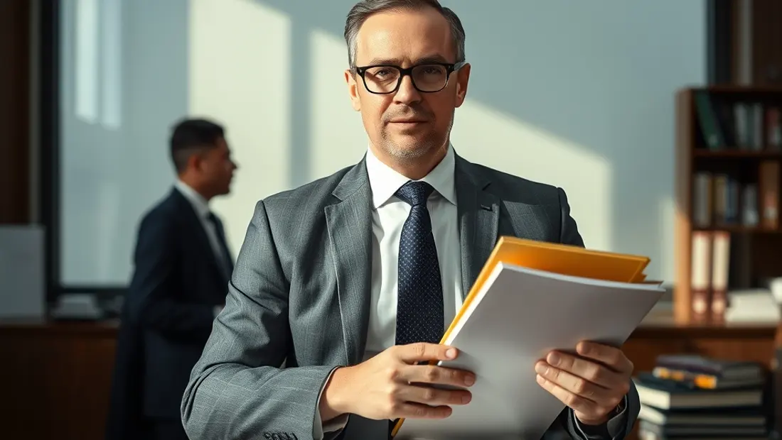 Un avocat dans un bureau professionnel