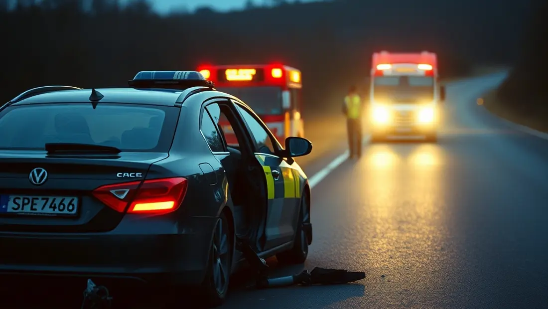 Accident de la route avec secours