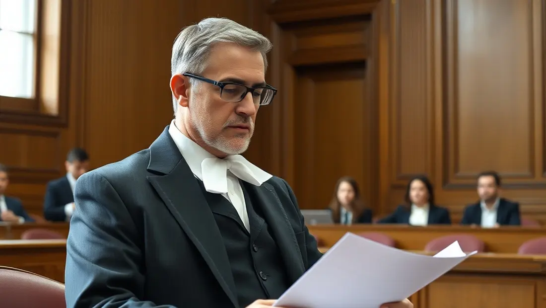 Avocat dans une cour de justice