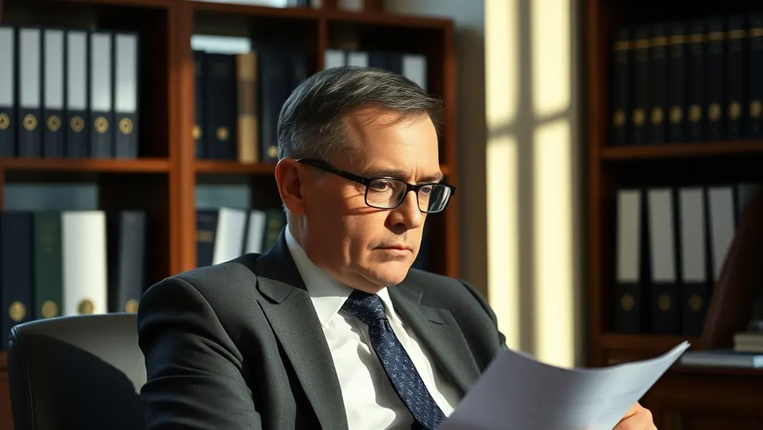 Avocat étudie un dossier d'assurance
