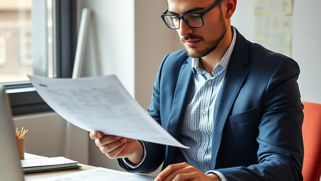 Un employé vérifie ses documents de cotisation