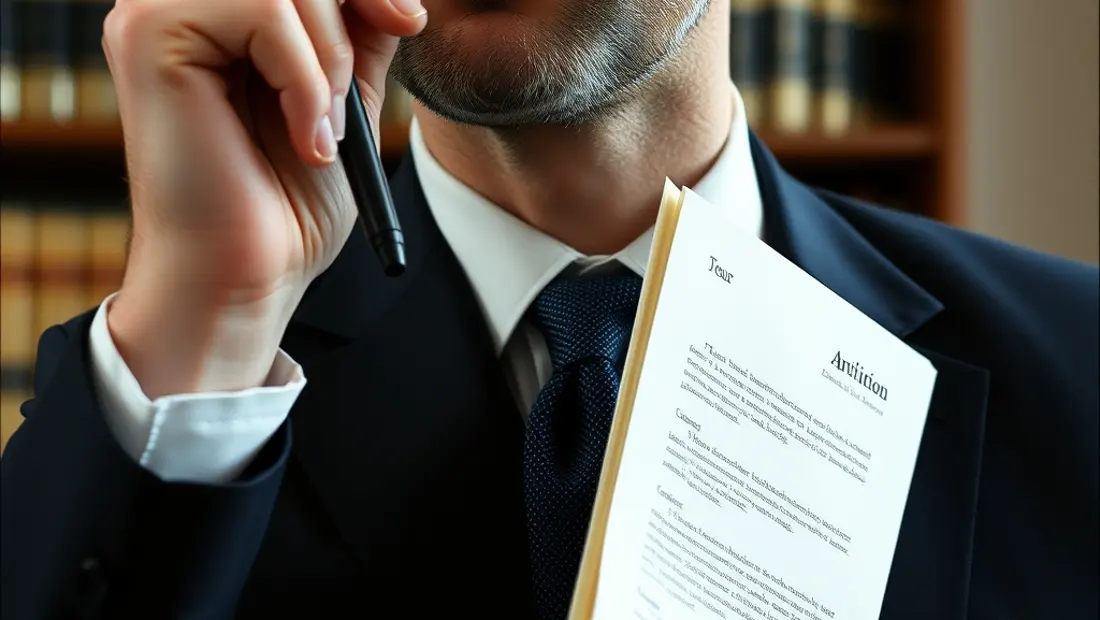Un avocat travaillant sur un dossier