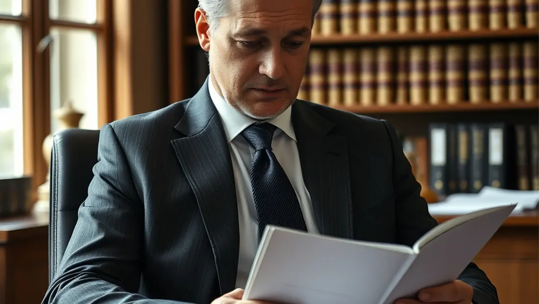 Avocat en cabinet d'avocat.