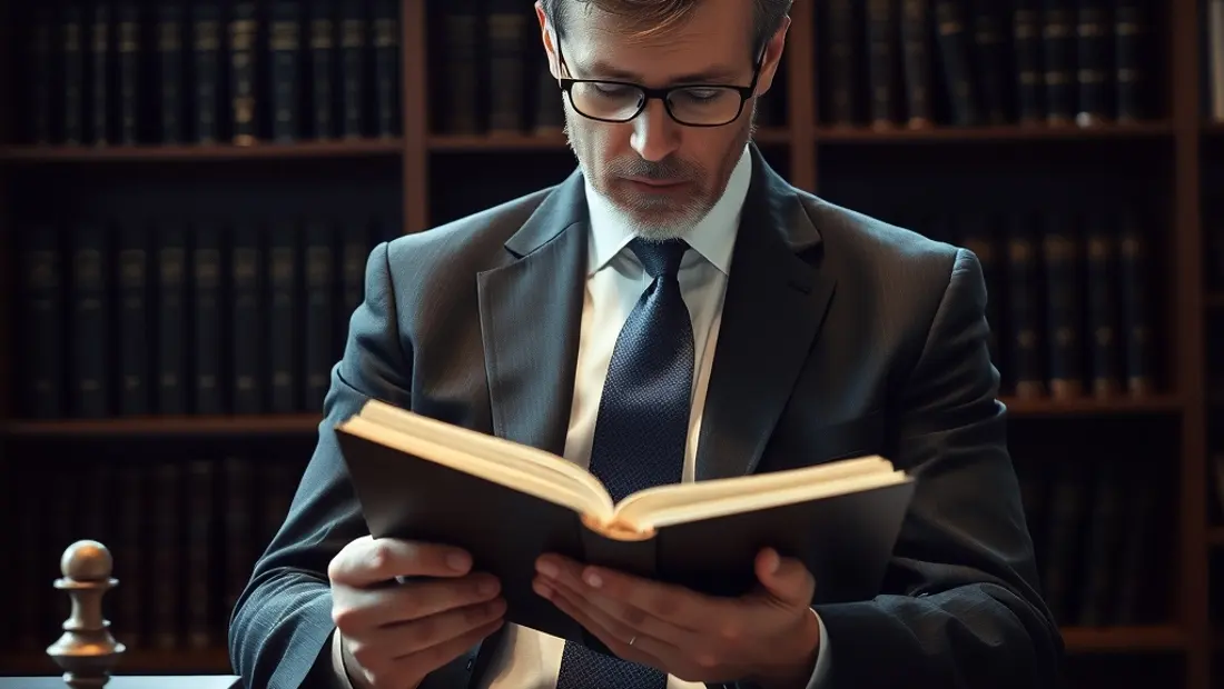 Un avocat dans un bureau