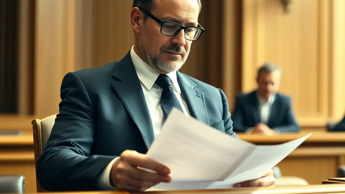 Un avocat dans un tribunal