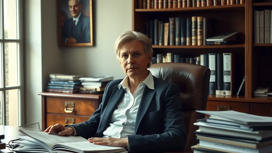 Personne travaillant dans un bureau d'avocat.