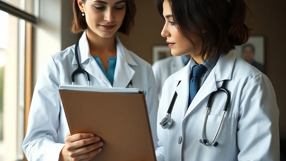 Dossier médical et médecin dans un bureau