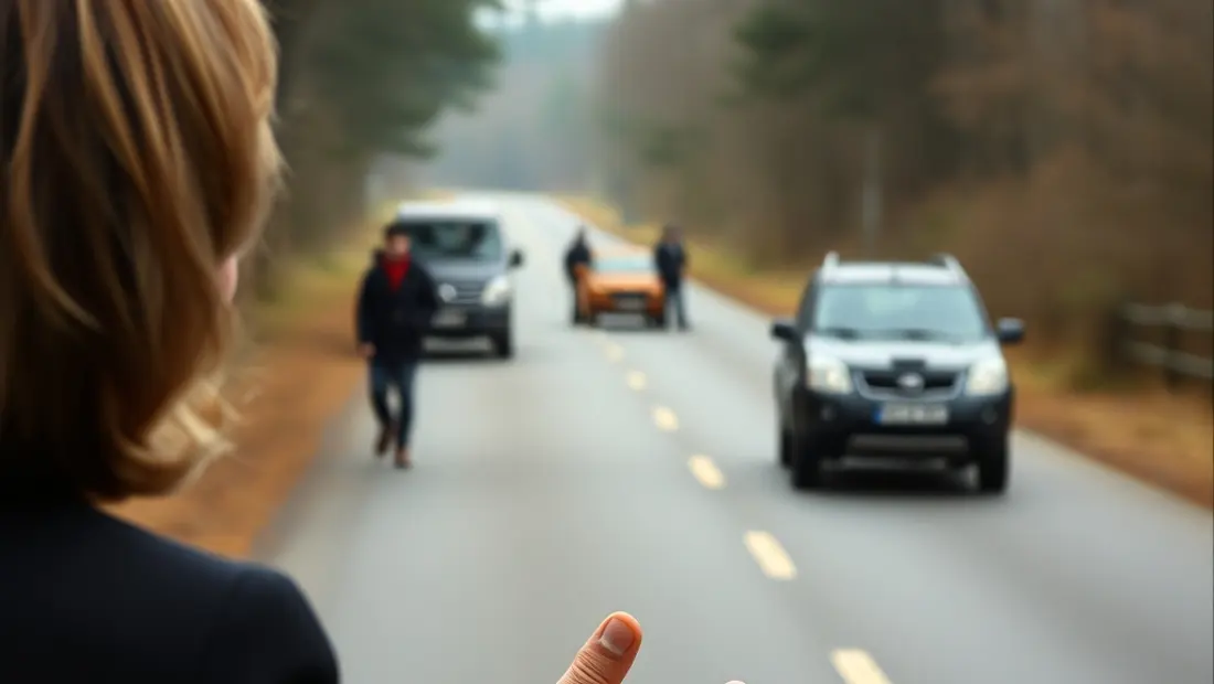 Une femme debout devant un tableau de chasse.