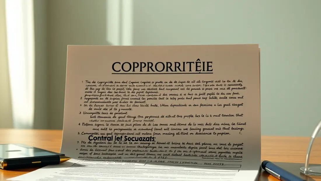 Document de copropriété avec des notes