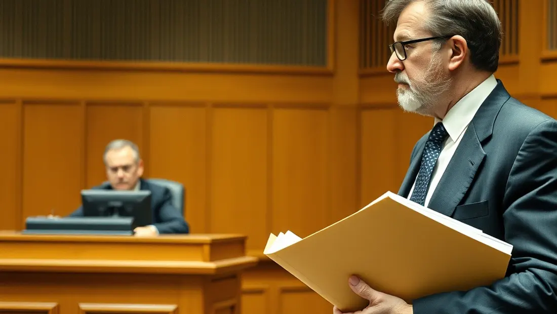Un avocat devant un juge au tribunal de Bobigny.