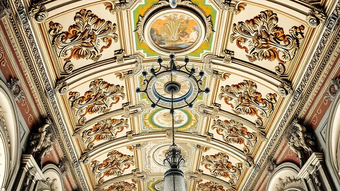 Détail du plafond du tribunal de Versailles