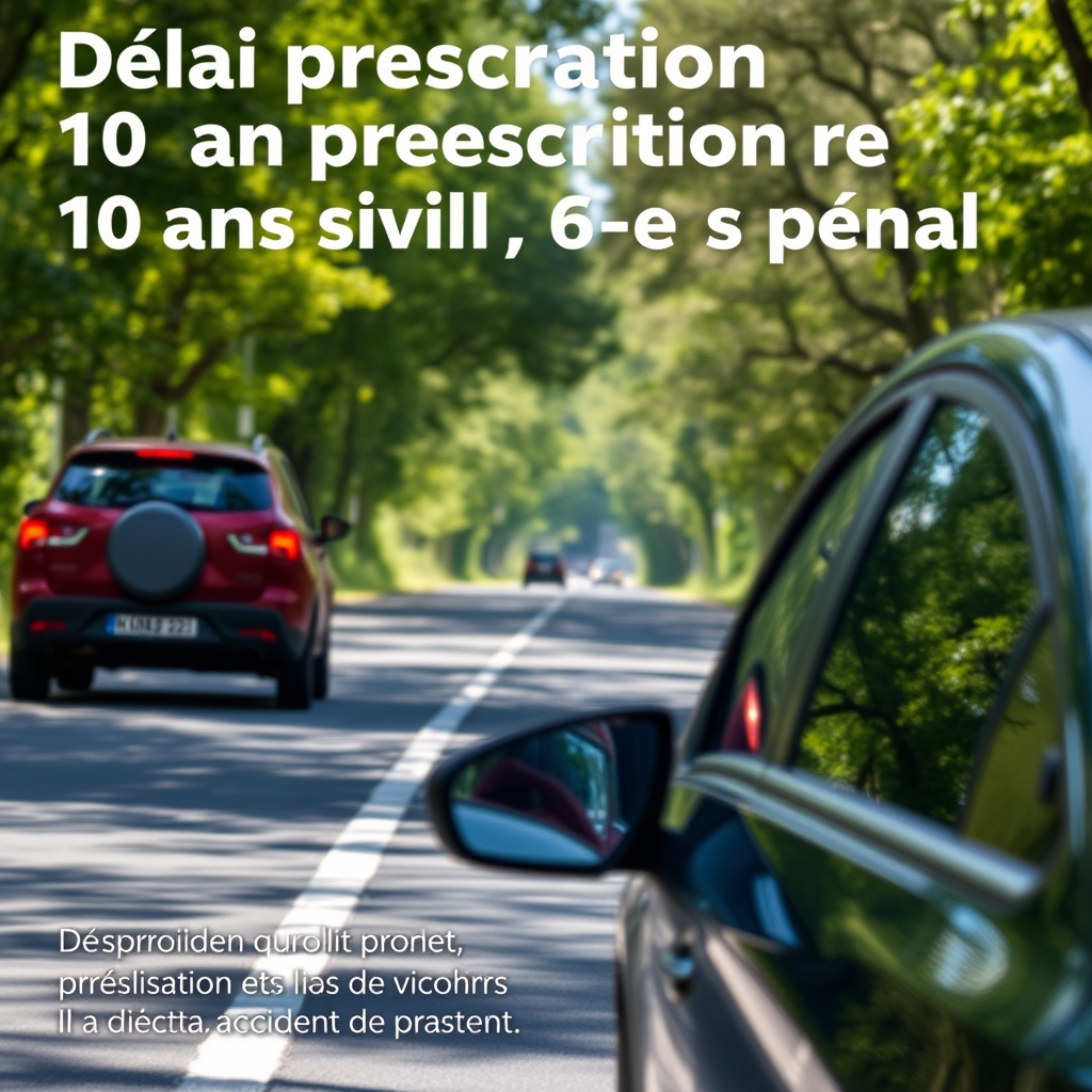 Délai prescription accident route : 10 ans civil, 6 ans pénal [Guide 2026]